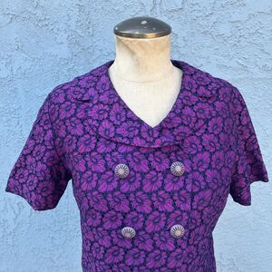 1960s Lace Cropped Blazer Size Small Purple jacket